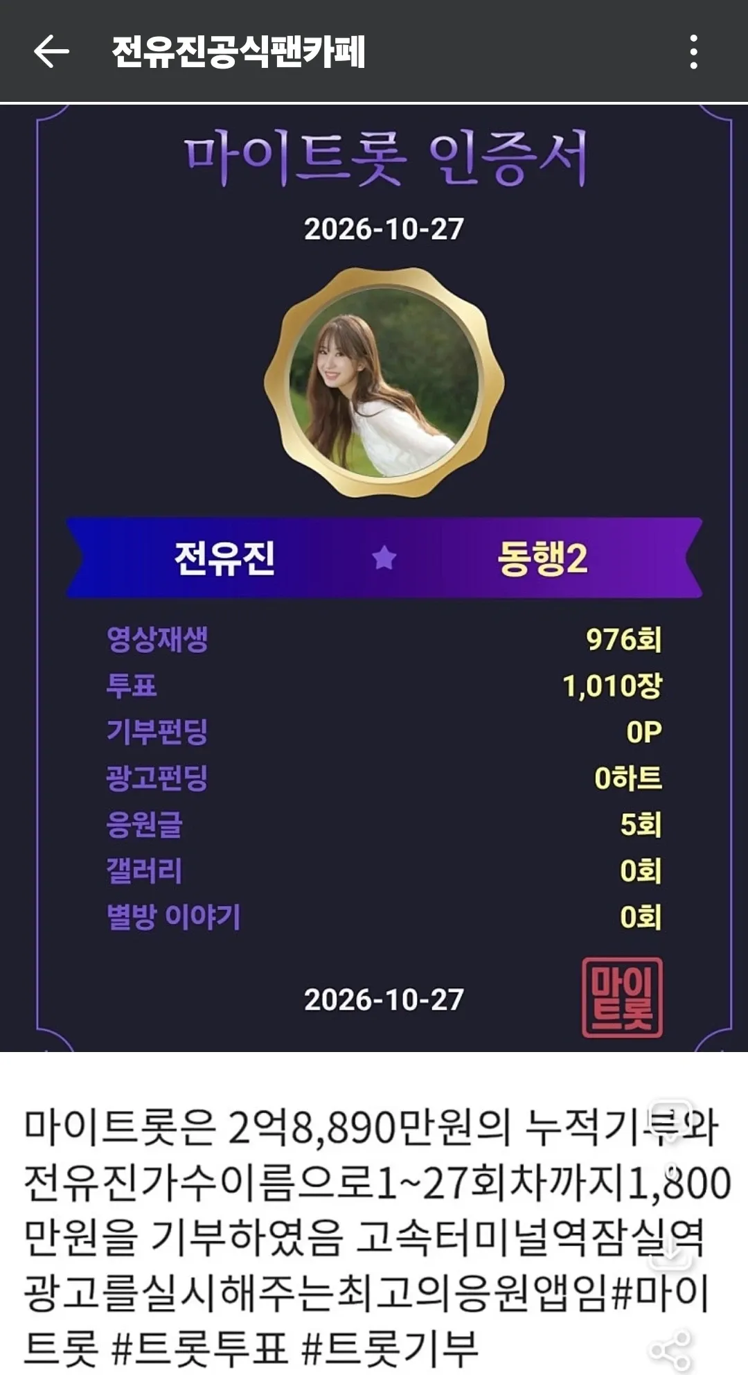 Foto kegiatan terbaru dari Jeon Yujin