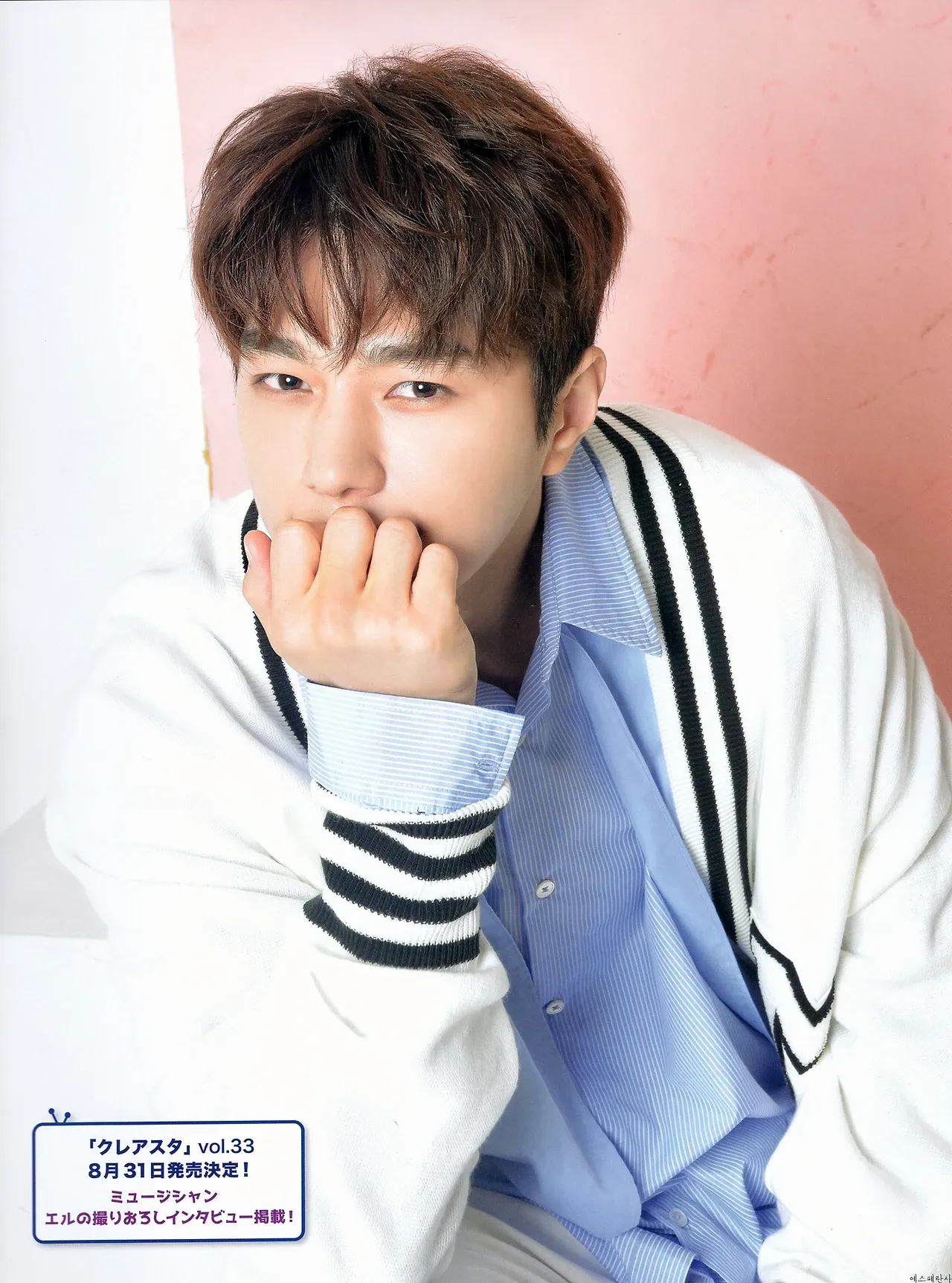 Behind-the-scenes cut of Kim Myungsoo (L)