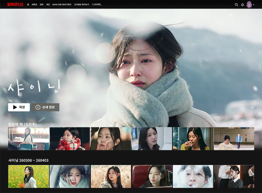 Behind-the-scenes cut of Kim Minju