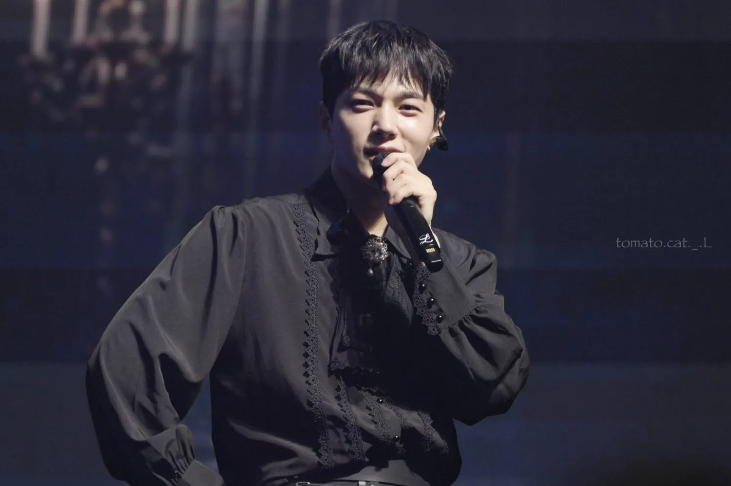 Recent activity shot of Kim Myungsoo (L)