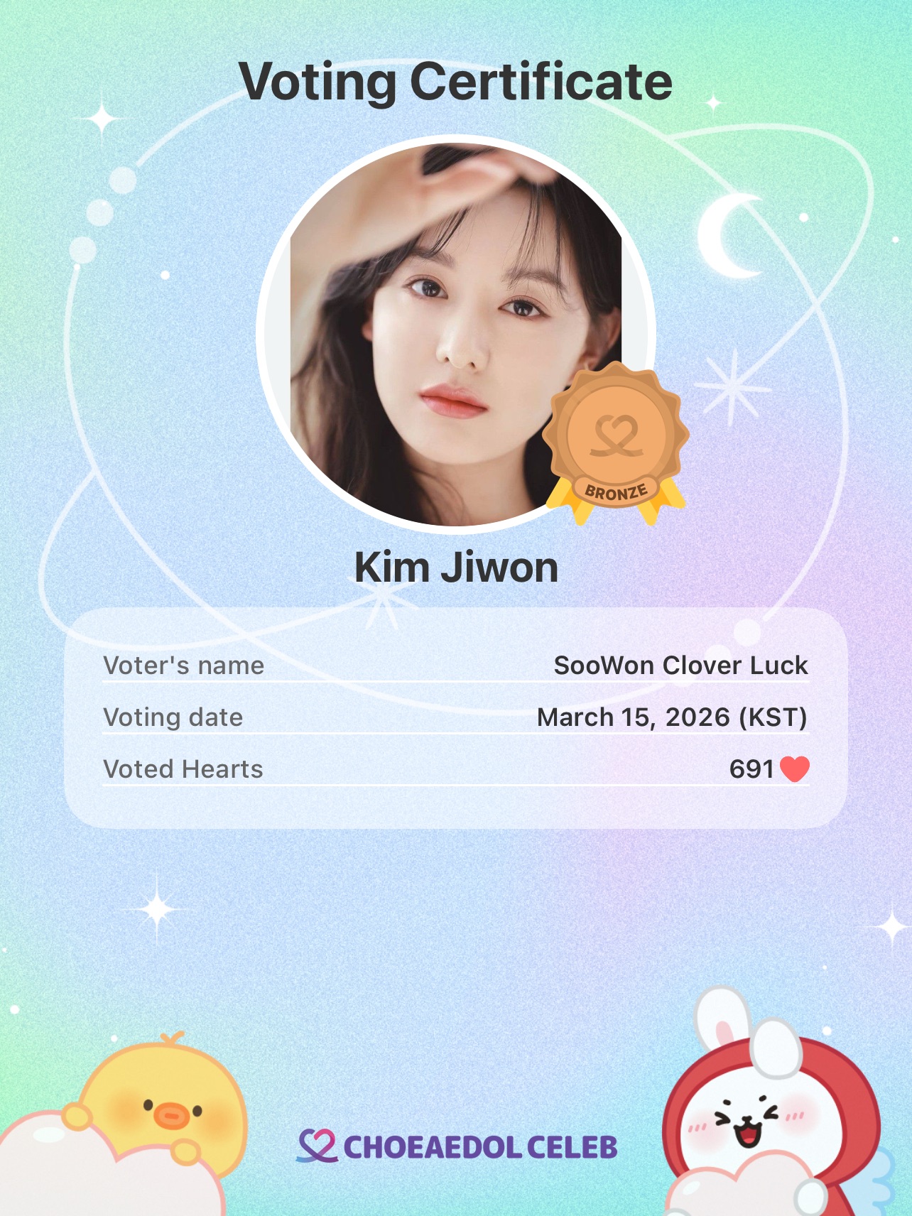 Behind-the-scenes cut of Kim Jiwon