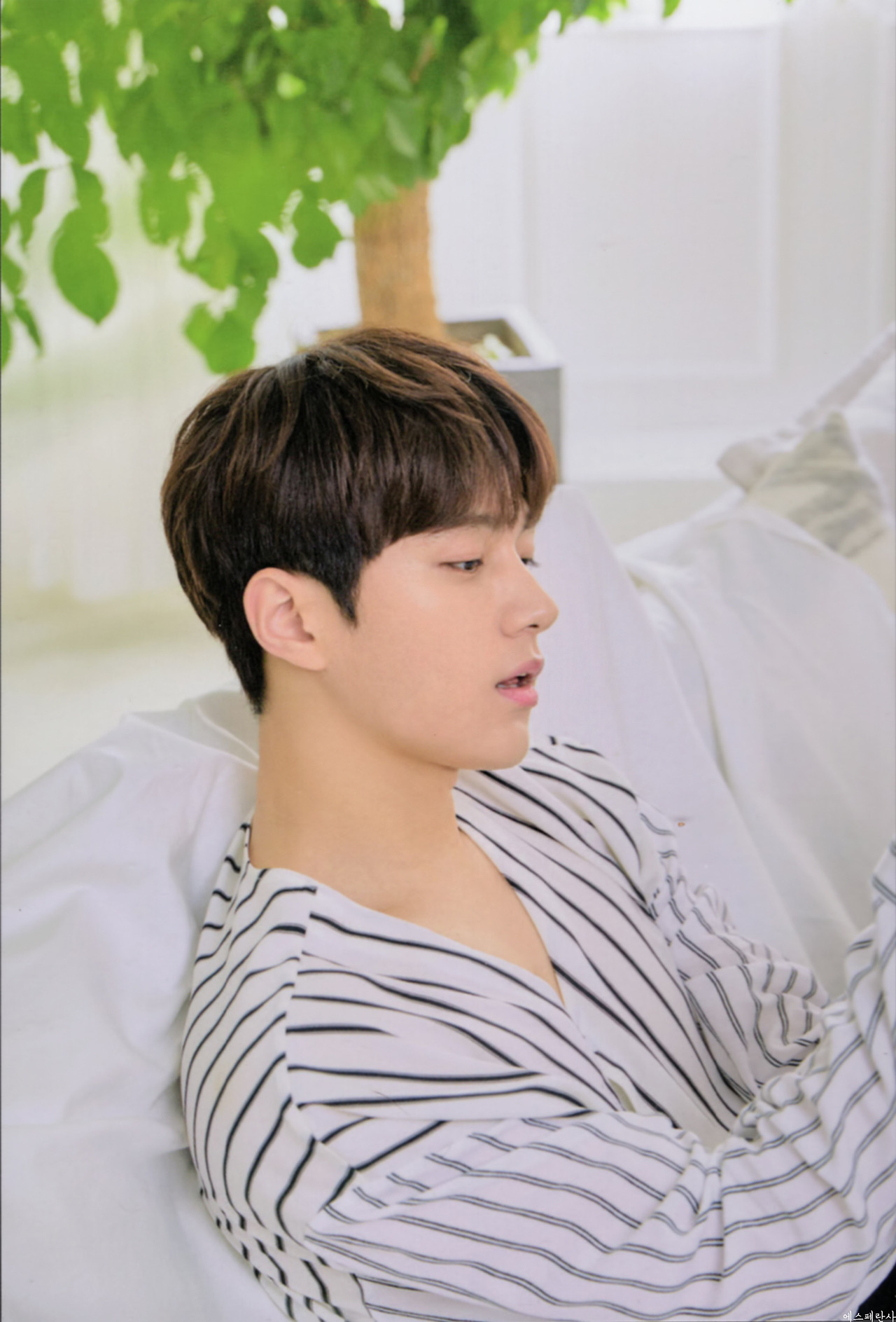 Recent activity shot of Kim Myungsoo (L)