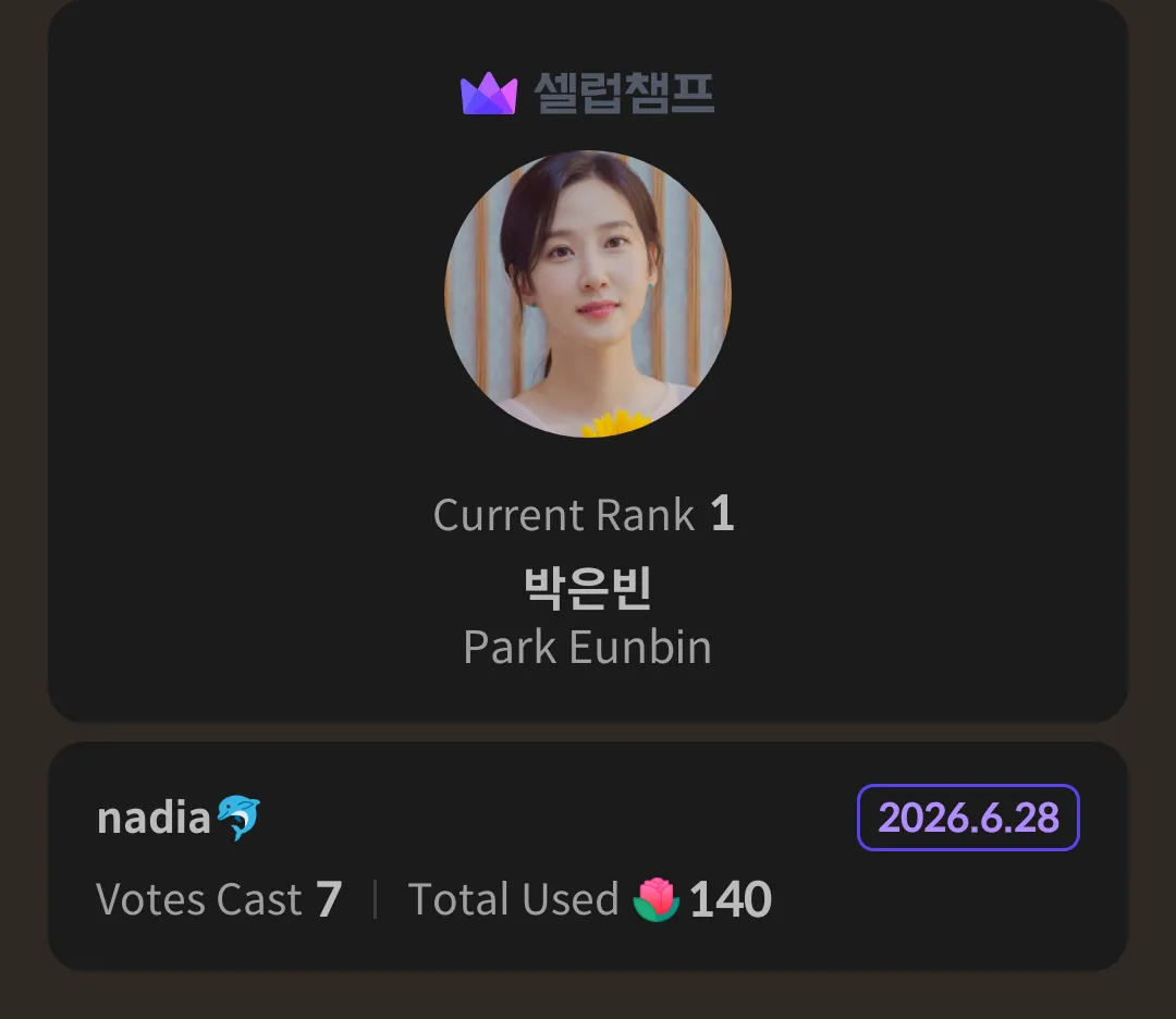 Recent activity shot of Park Eunbin