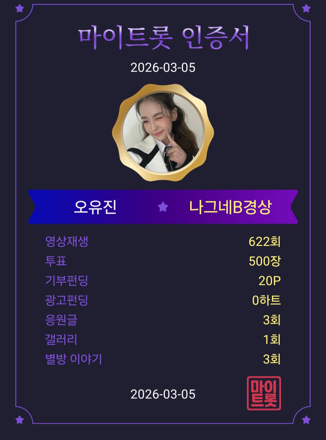 오유진의 비하인드 컷