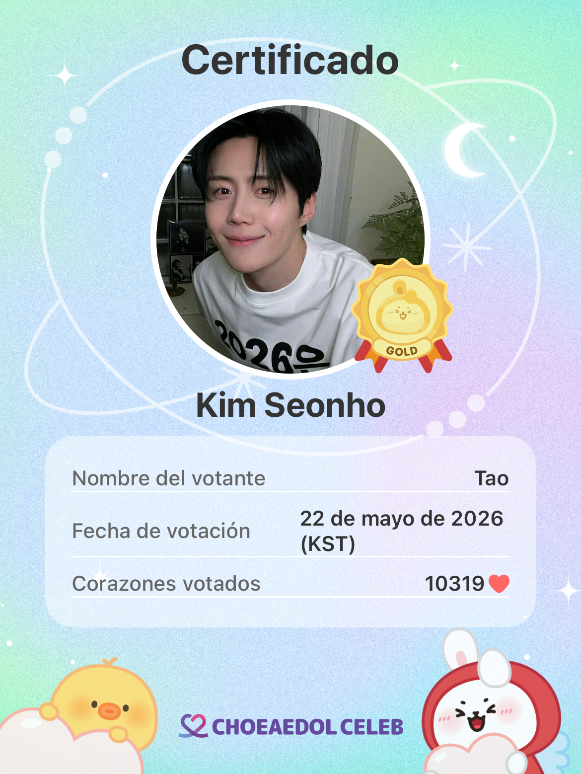 Recent activity shot of Kim Seonho