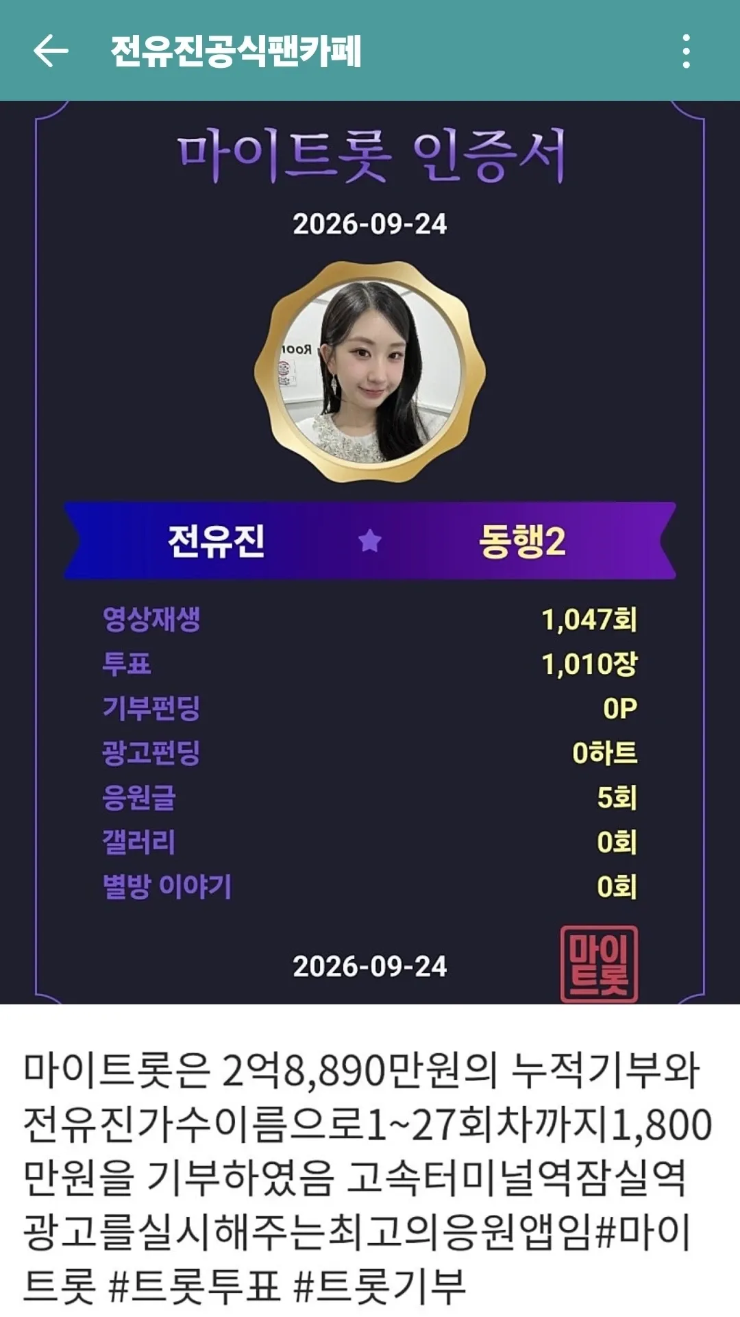 Foto kegiatan terbaru dari Jeon Yujin
