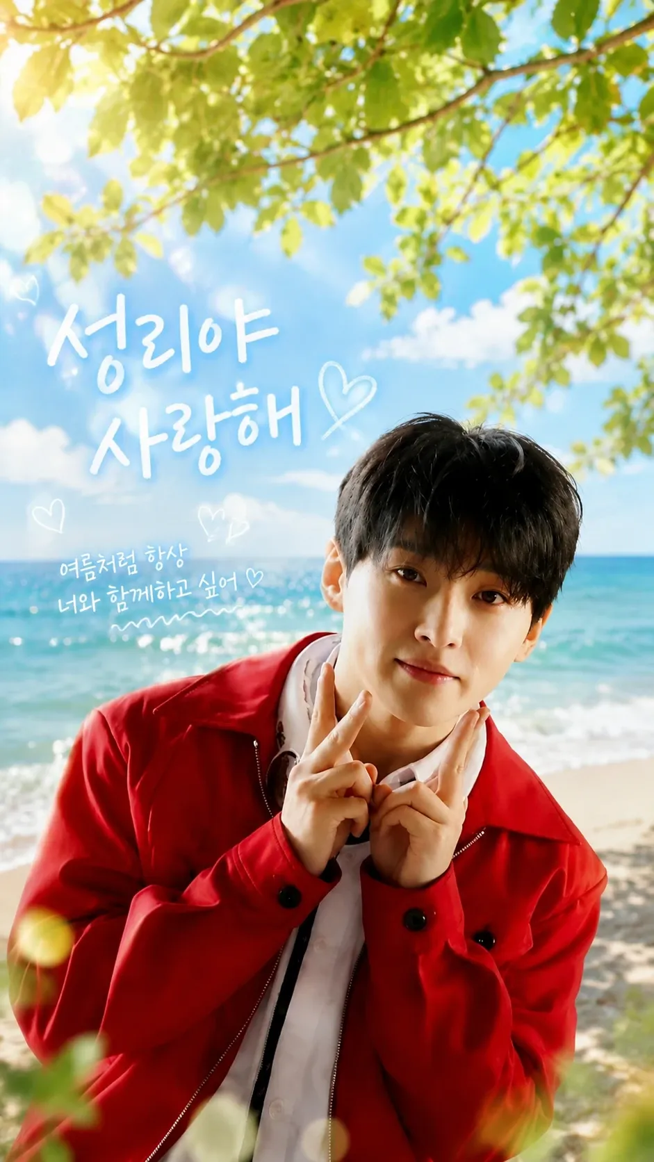 Emotional wallpaper shared by fans for Seong Ri