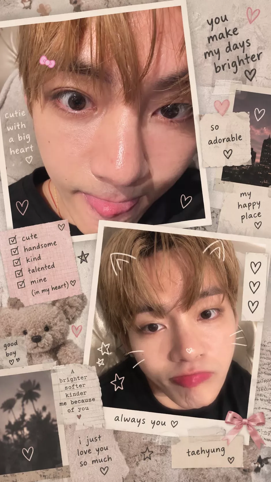 Emotional wallpaper shared by fans for Kim Taehyung (V)