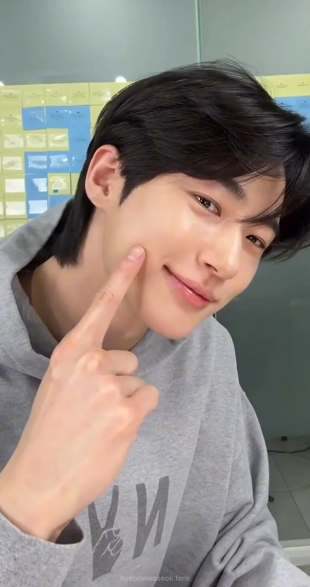 Emotional wallpaper shared by fans for Byeon Wooseok