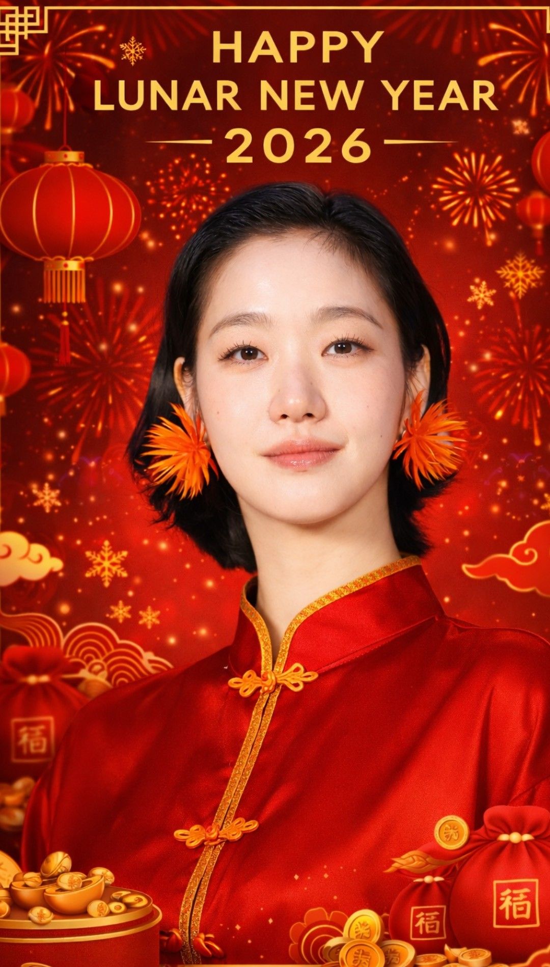 Special wallpaper made by Kim Goeun's fans