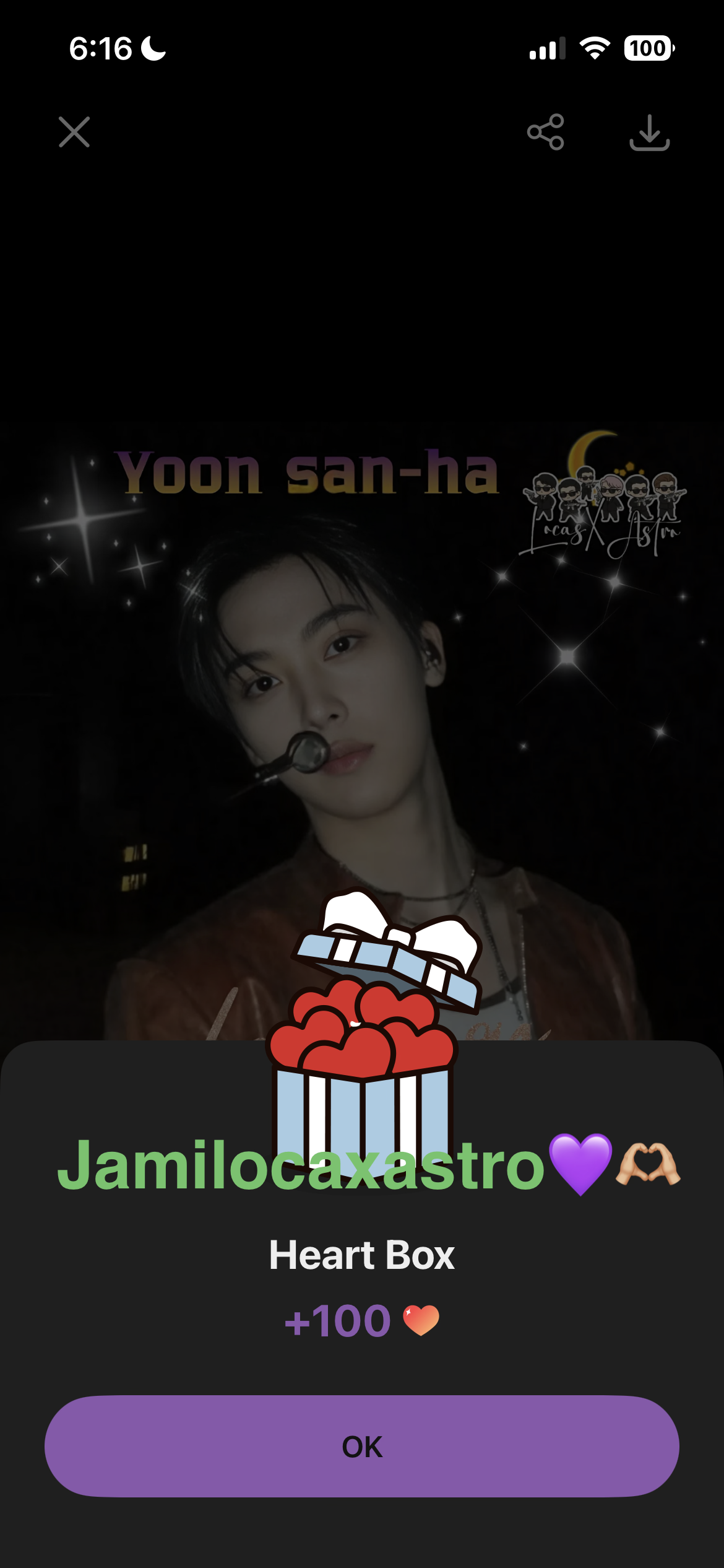 Emotional wallpaper shared by fans for Yoon Sanha