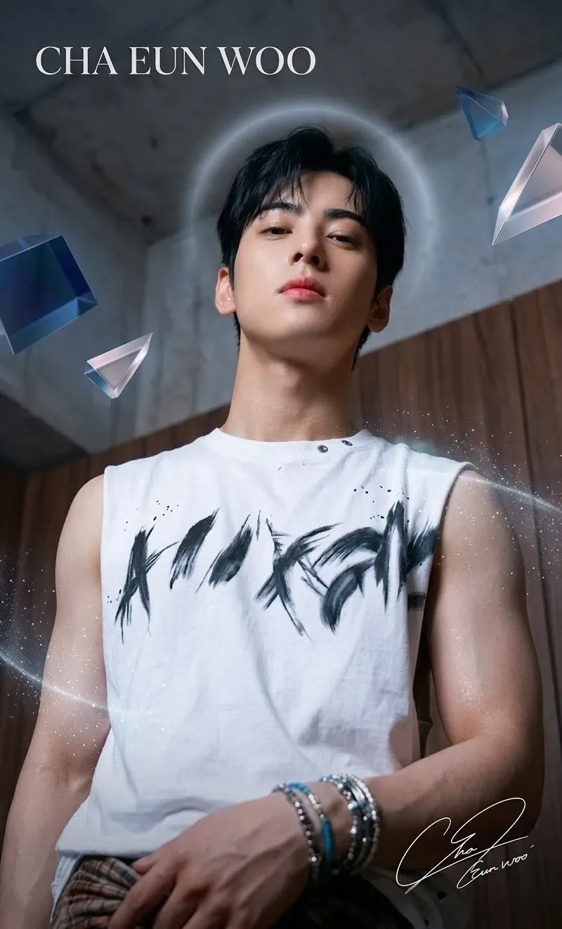 Behind-the-scenes cut of Cha Eunwoo