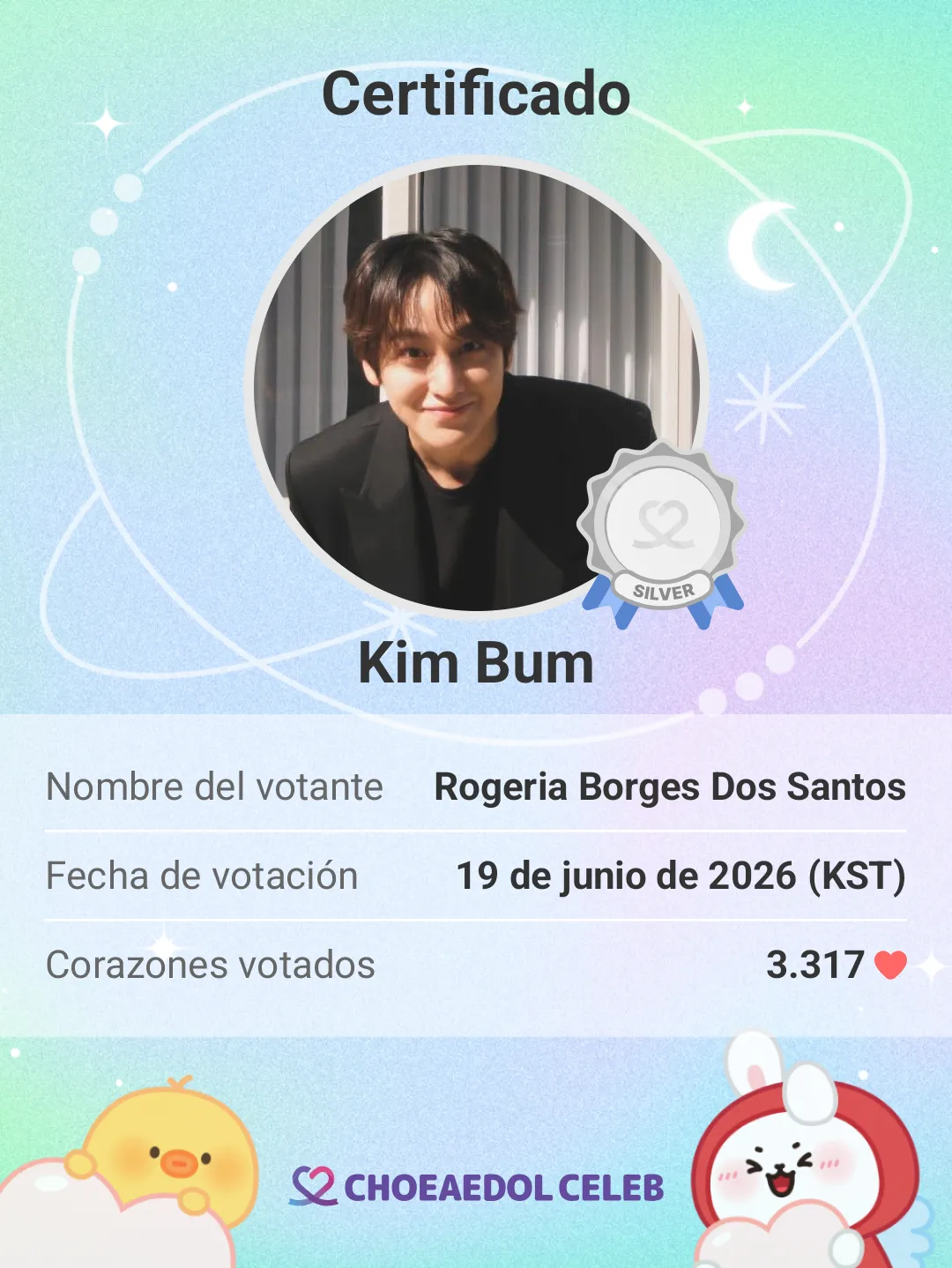 Recent activity shot of Kim Bum