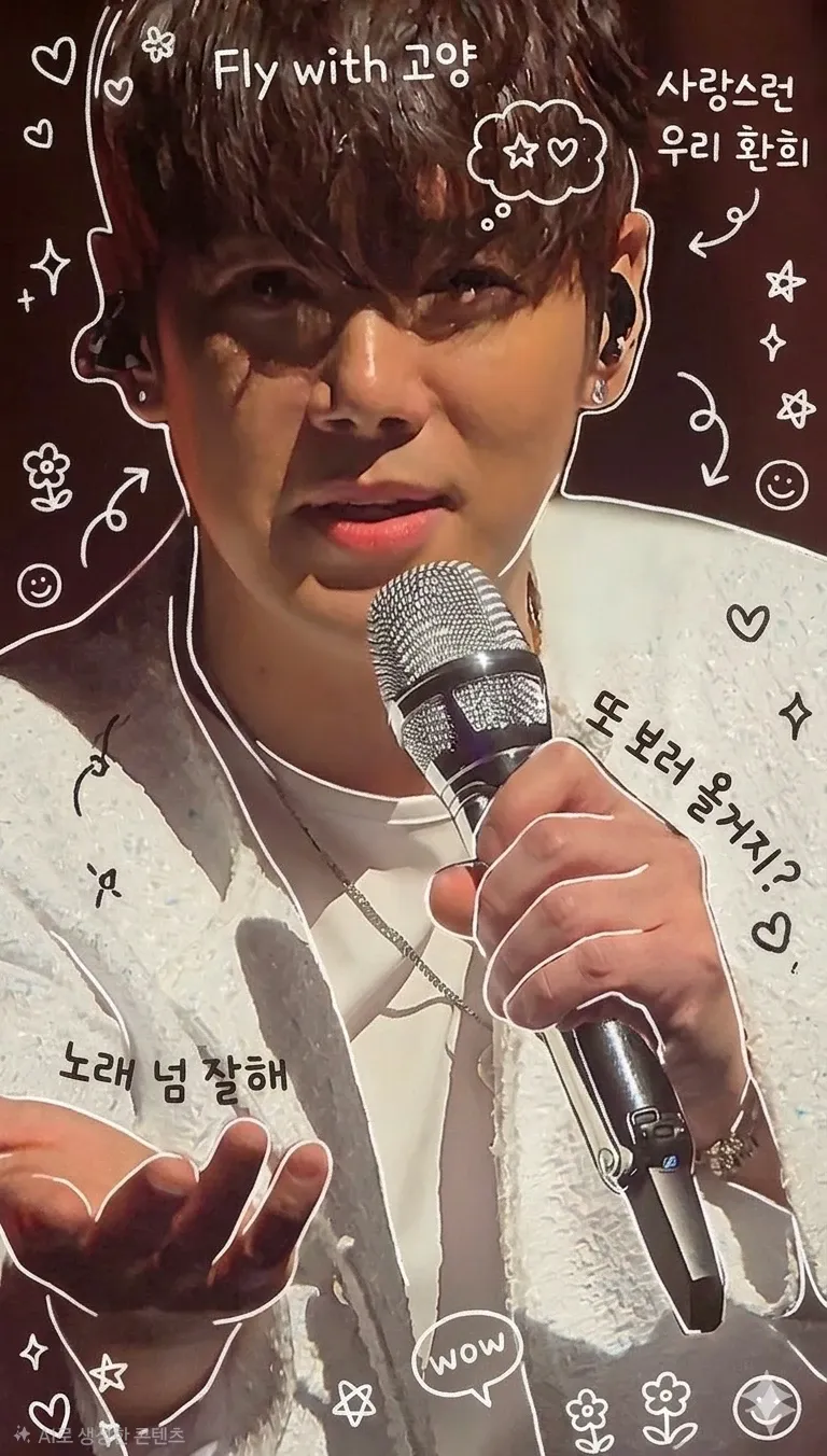 Special wallpaper made by Hwanhee's fans