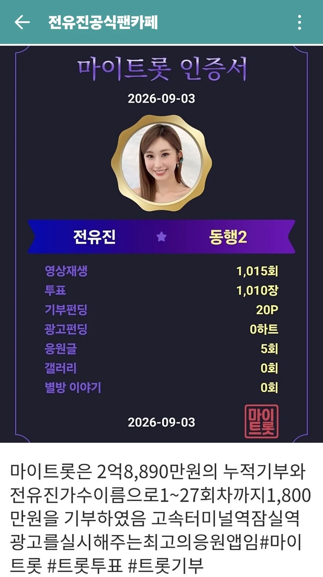Foto kegiatan terbaru dari Jeon Yujin