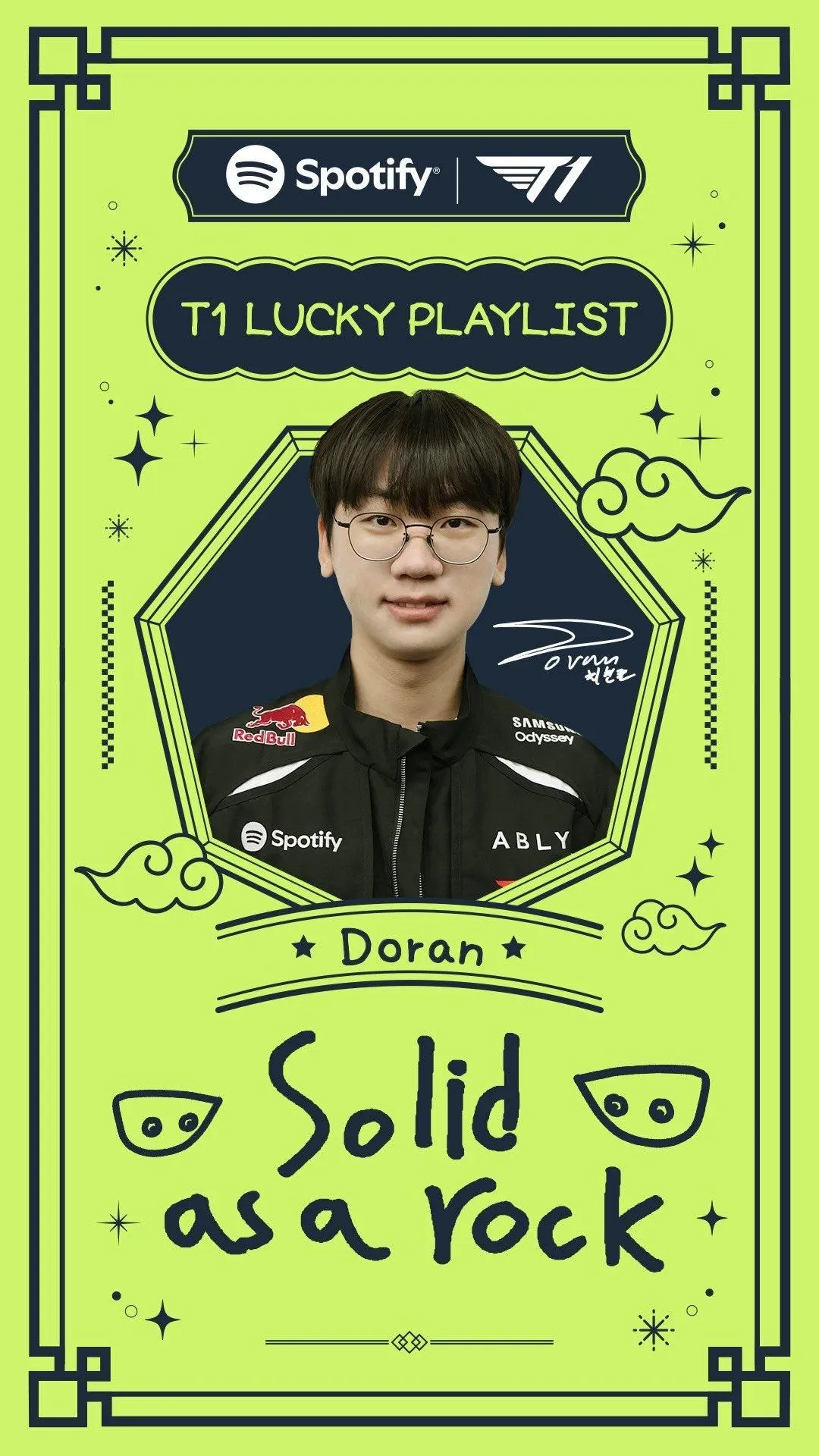 Special wallpaper made by Doran's fans