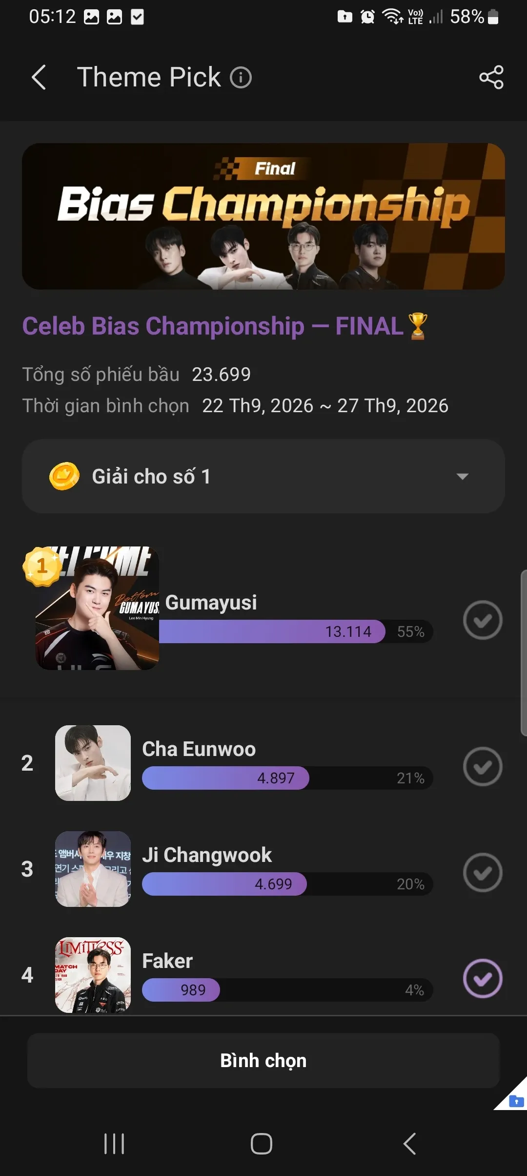 Today's popular wallpaper in Faker community