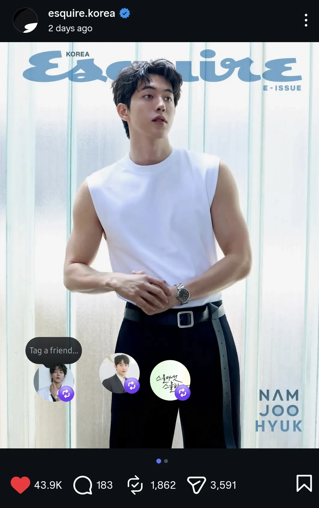 Behind-the-scenes cut of Nam Joohyuk