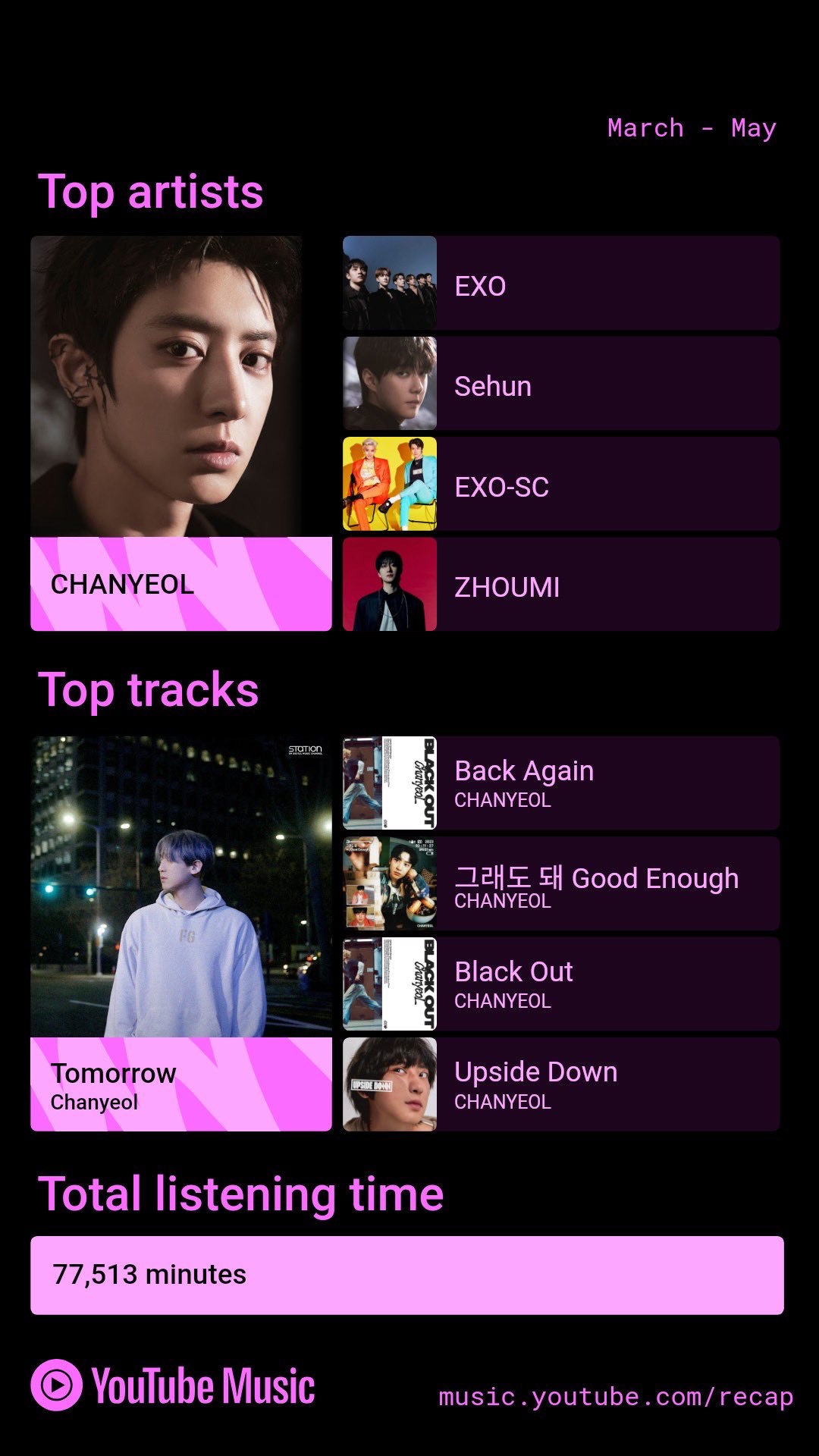 Emotional wallpaper shared by fans for Chanyeol