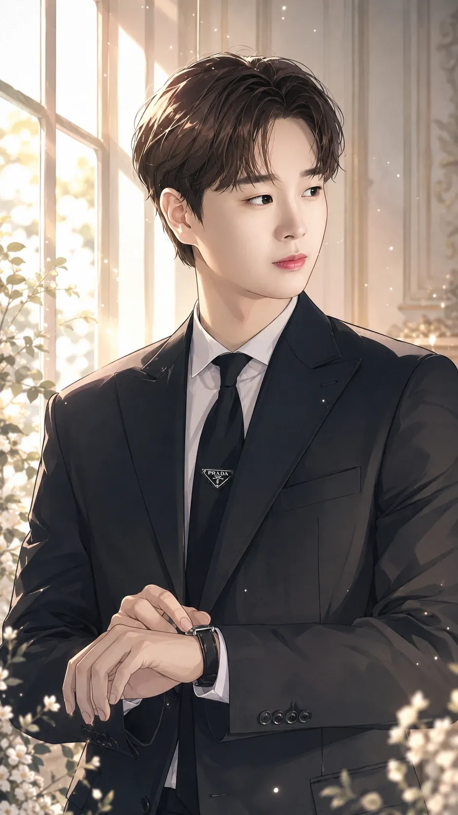 Special wallpaper made by Song Minjun's fans