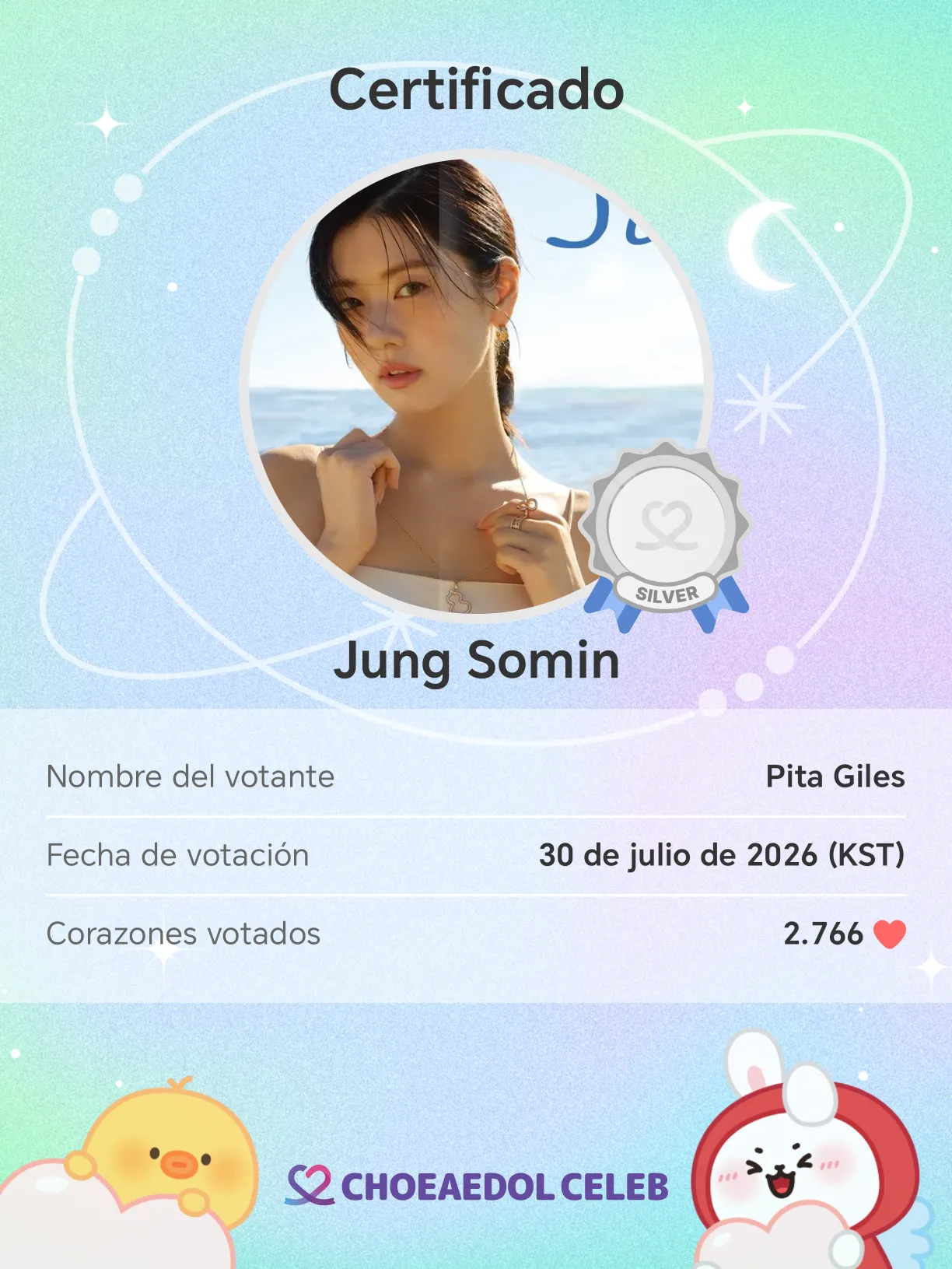Recent activity shot of Jung Somin