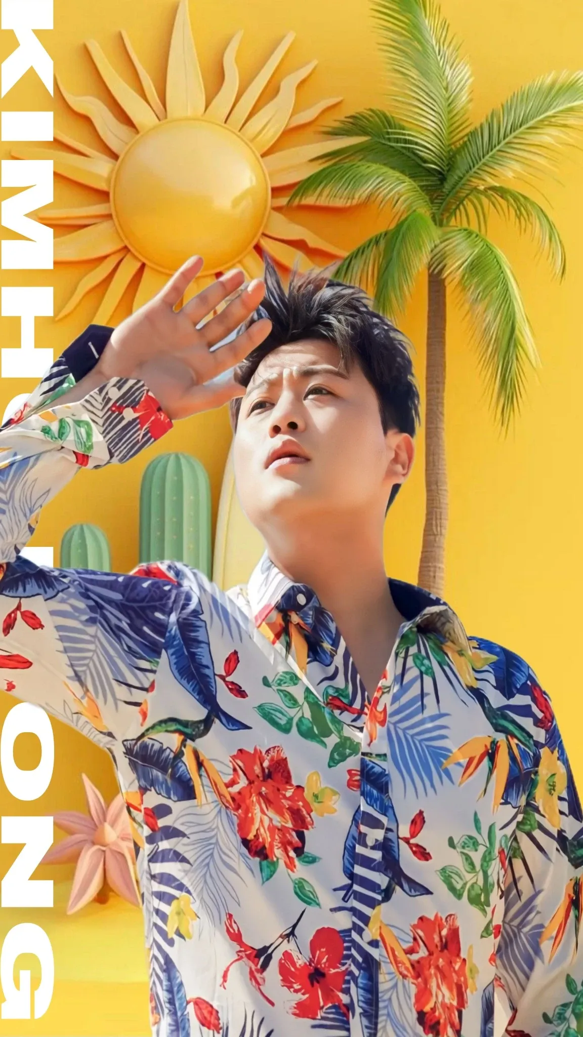 Special wallpaper made by Kim Hojoong's fans