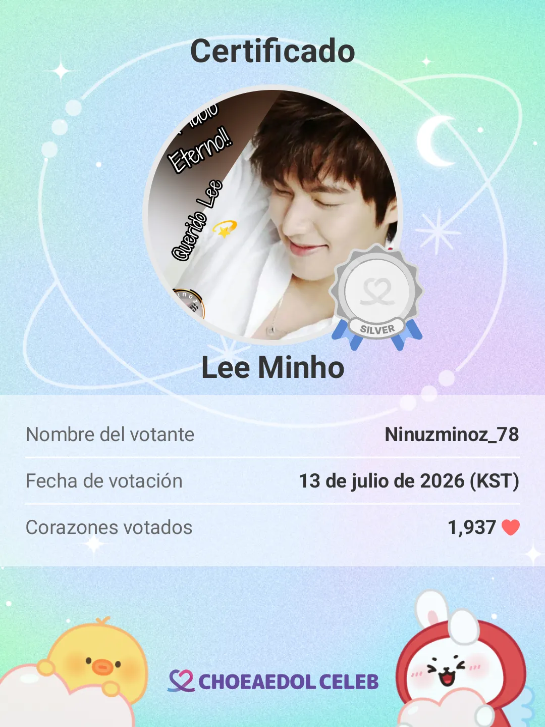 Latest photo of Lee Minho