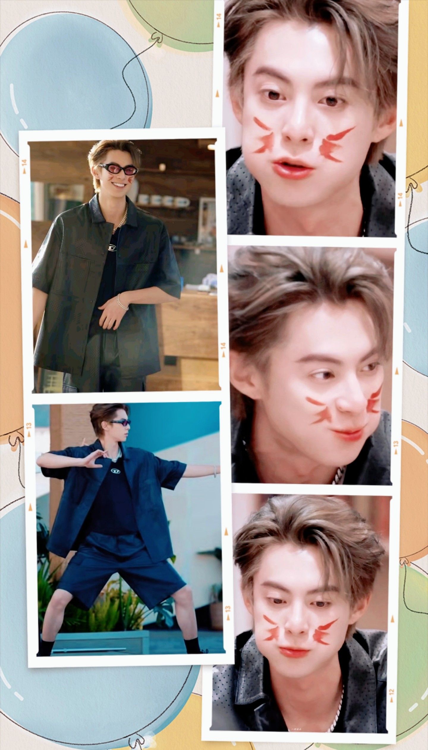 王鹤棣粉丝亲手制作的特别壁纸