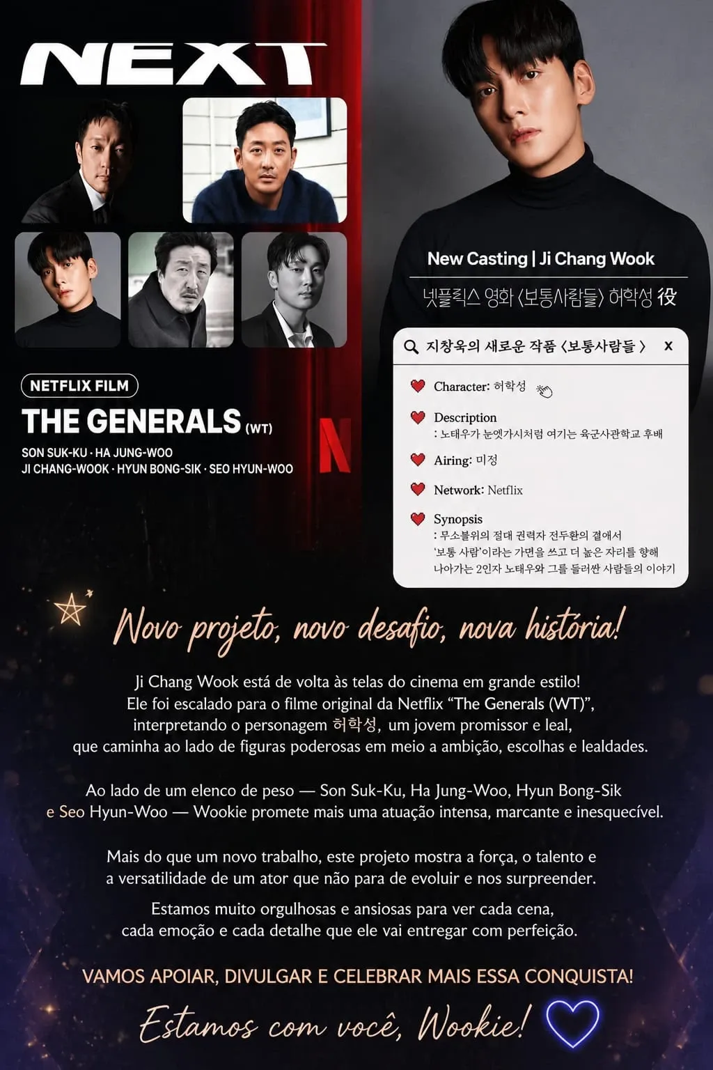 Recent activity shot of Ji Changwook