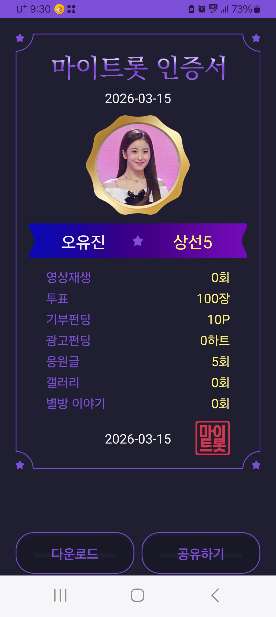 Oh Yujin的幕後花絮