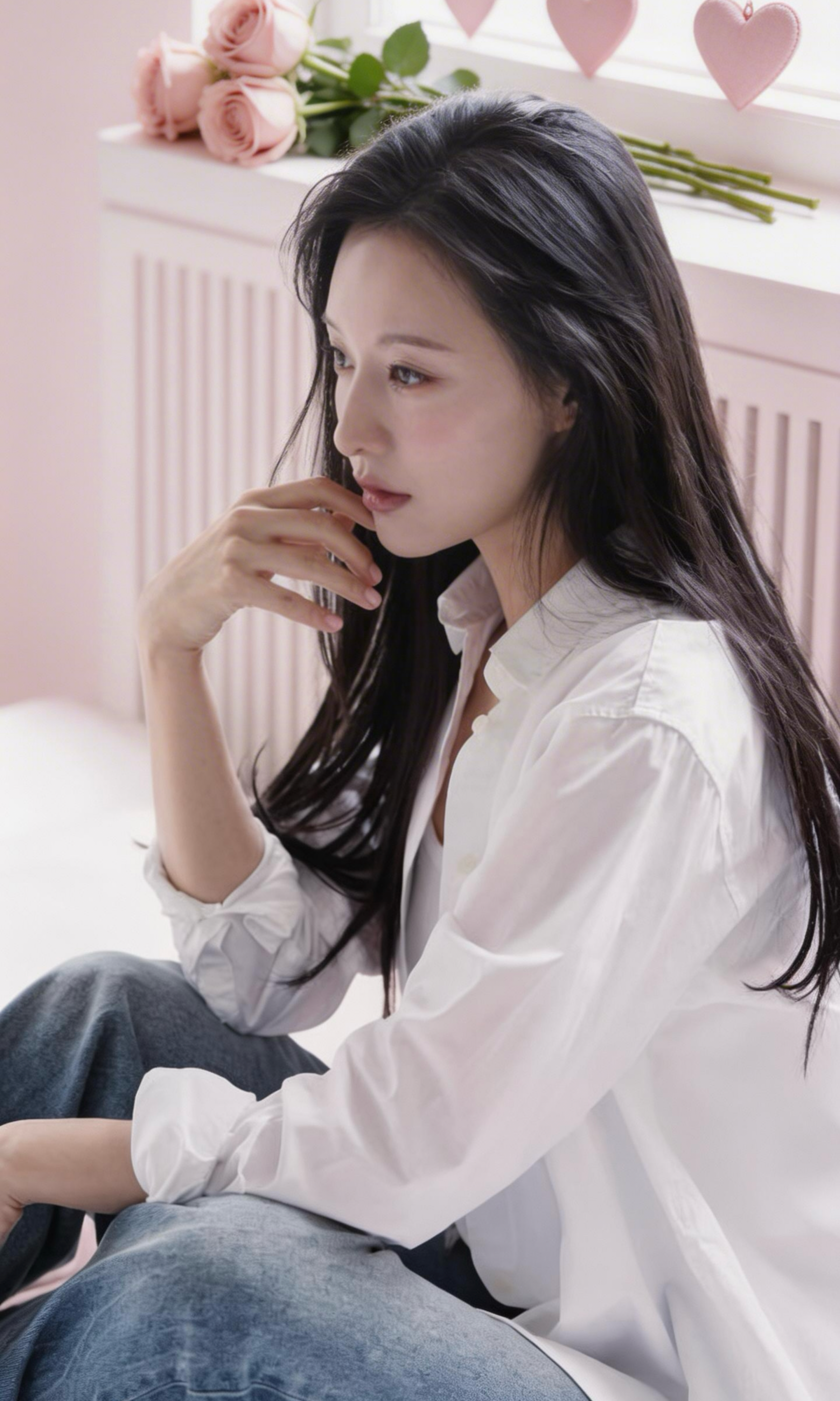 Behind-the-scenes cut of Kim Jiwon