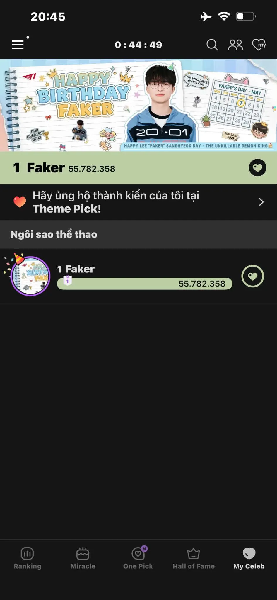 Today's popular wallpaper in Faker community